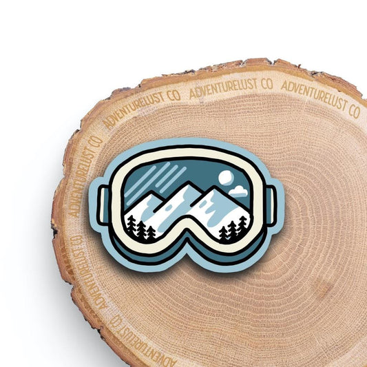 Snow Ski Mountain Goggles Sticker