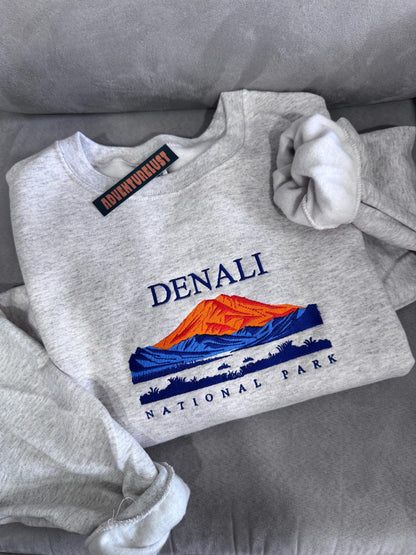 Embroidered Denali National Park Crewneck