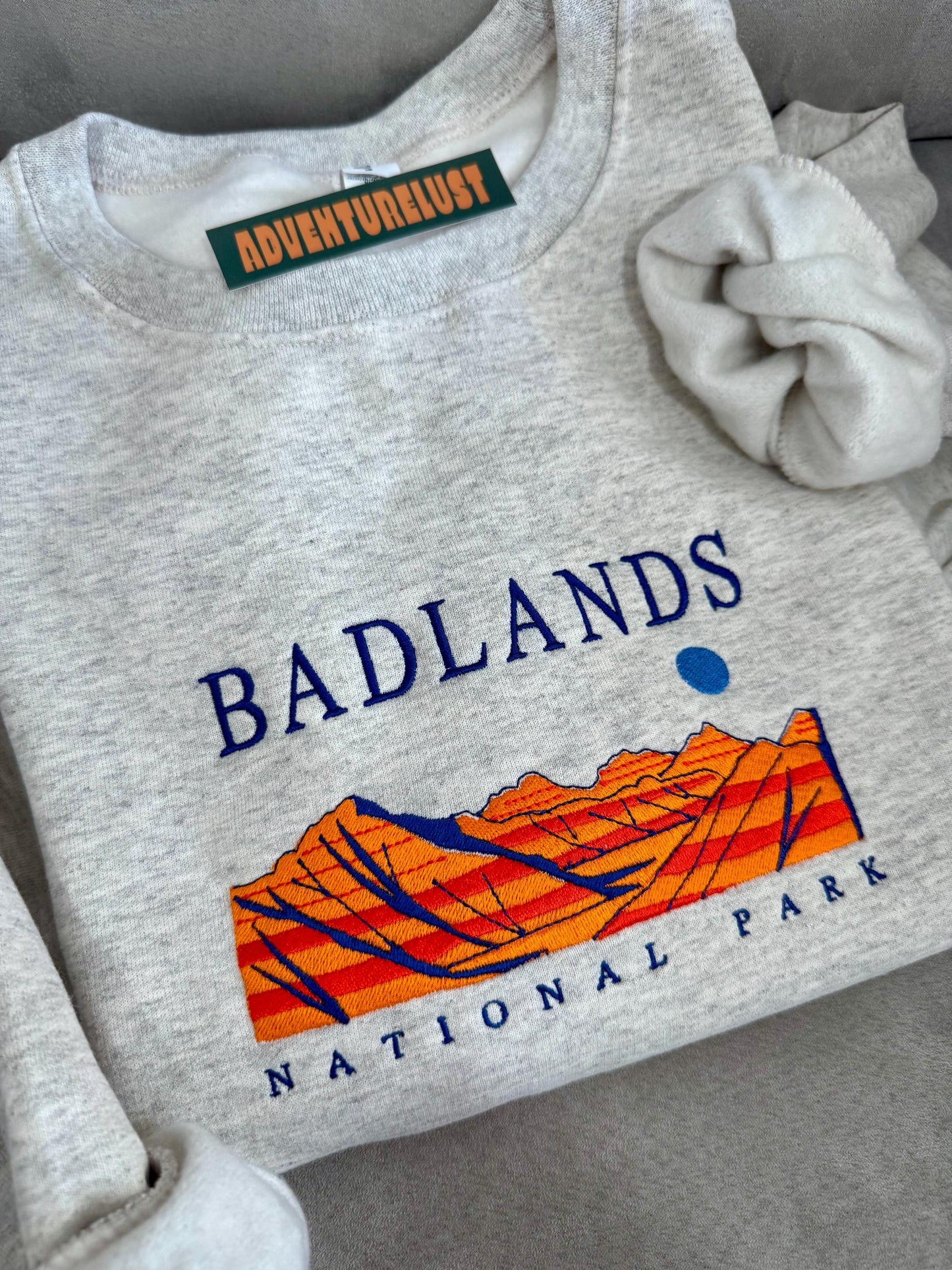 Embroidered Badlands National Park Crewneck